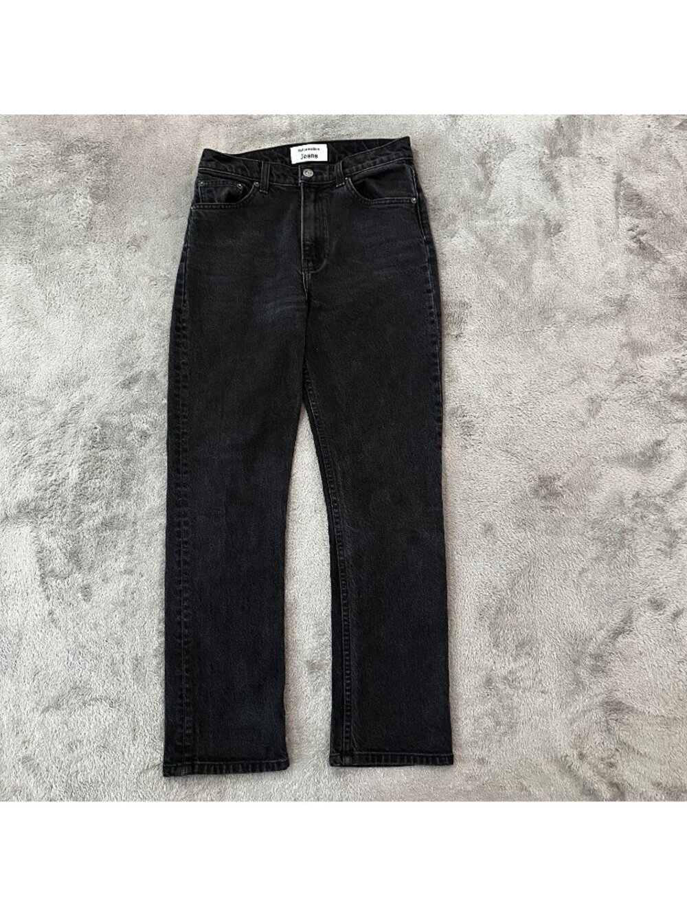 Reformation Liza High Rise Straight Leg Crop Jeans Women's size 26 Faded Black
